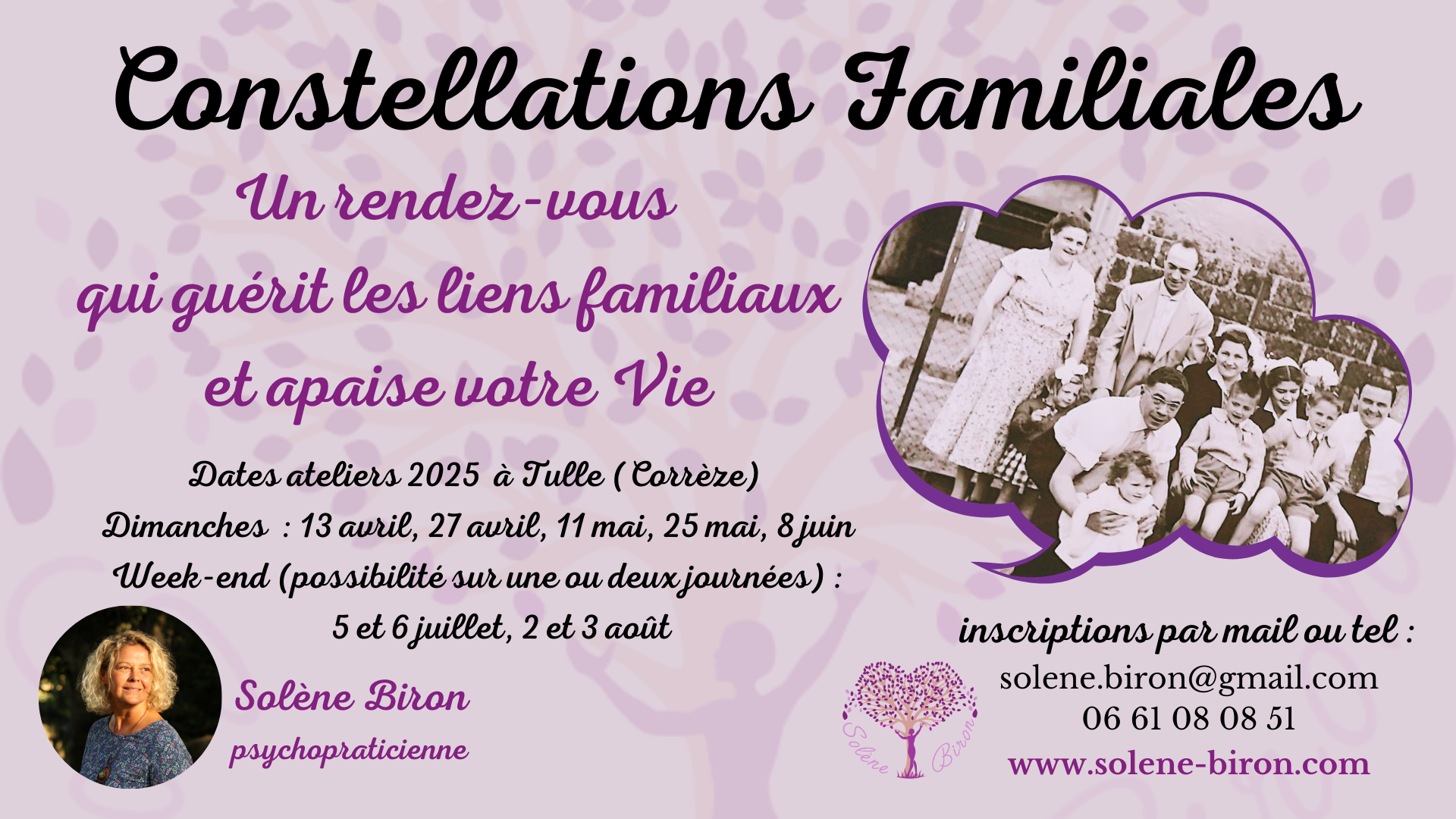 Atelier de Constellations Familiales en Corrèze (Tulle, région Limousin, proche Limoges, Lot, Dordogne, Creuse, Cantal…)
